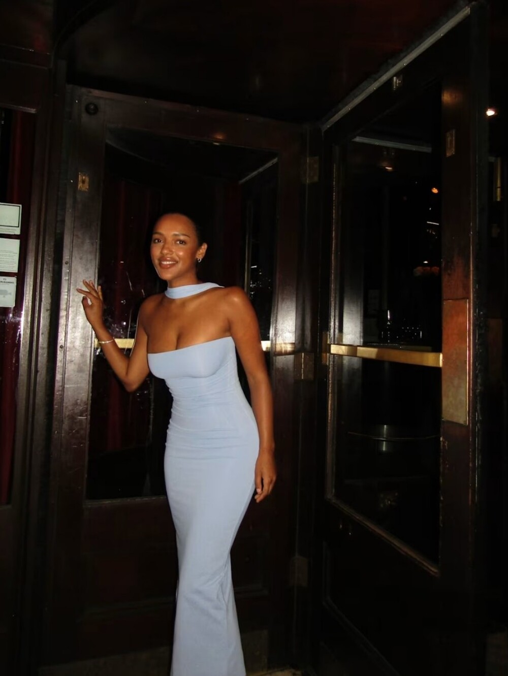 Aritzia Light Blue Contour Alluvion Dress